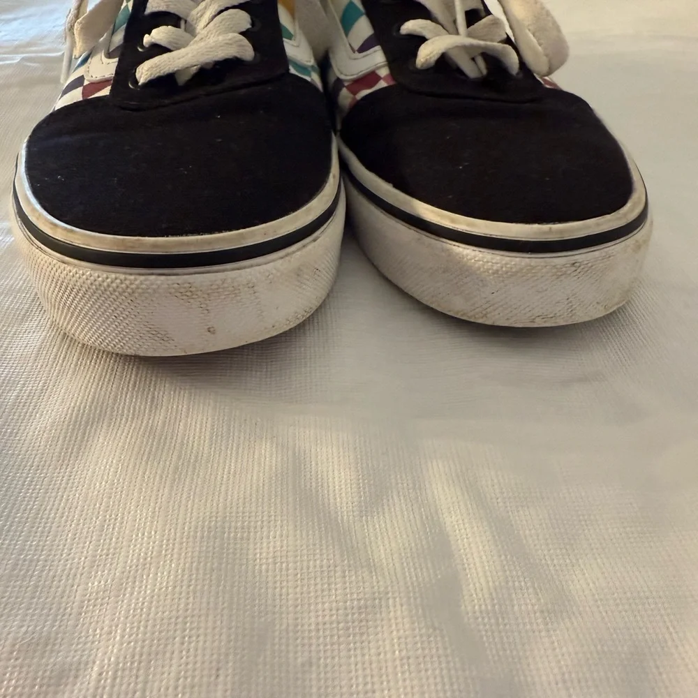 VANS Old Skool Black Rainbow Checkered Skate Shoes 500714 Missy 5 - Picture 6 of 7
